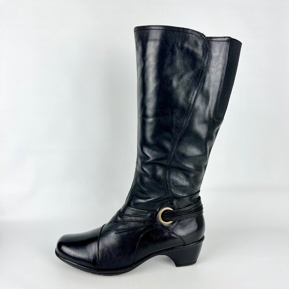 Clarks Black Heeled Boots - Picture 7 of 16